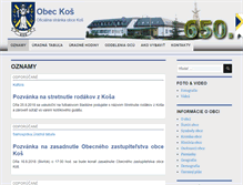Tablet Screenshot of obec-kos.sk